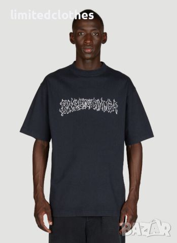 BALENCIAGA Darkwave Logo Print Oversized Мъжка / Дамска Тениска size S (M / L), снимка 1 - Тениски - 46165805