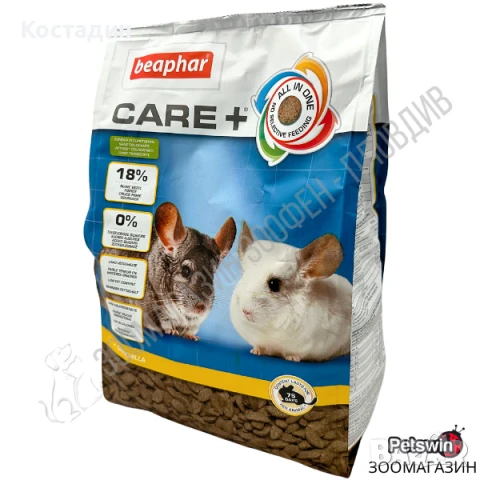 Суперпремиум Храна за Чинчила - 0.250кг/1.5кг - Beaphar Care+ Chinchilla