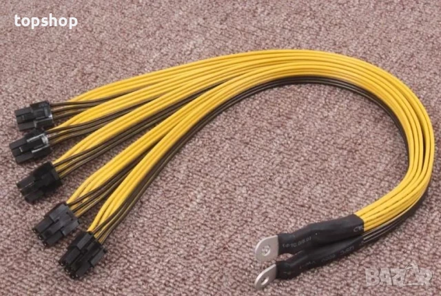 Нов GPU Сплитер - 1pcs S7 S9 To 5X PCI-E Pcie 6Pin Сплитер за GPU Захранващ кабел BTC Miner S11 T9+X, снимка 2 - Кабели и адаптери - 50493247