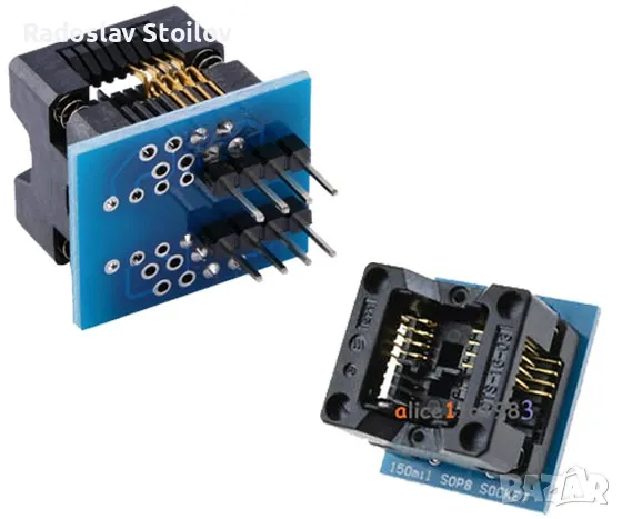 Адаптер SOP8 SO8 SOIC8 150mil към DIP8