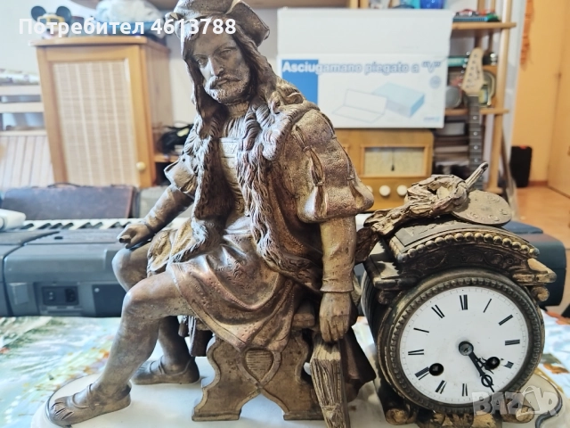 Френски каминен часовник, снимка 5 - Антикварни и старинни предмети - 52157609