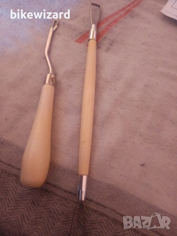 Дървена кука за закачане за плетене 16 см извита игла за закопчаване НОВО, снимка 2 - Други инструменти - 52520258