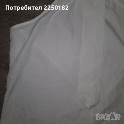Бял топ тип риза с вратовръзка!, снимка 3 - Ризи - 52174079