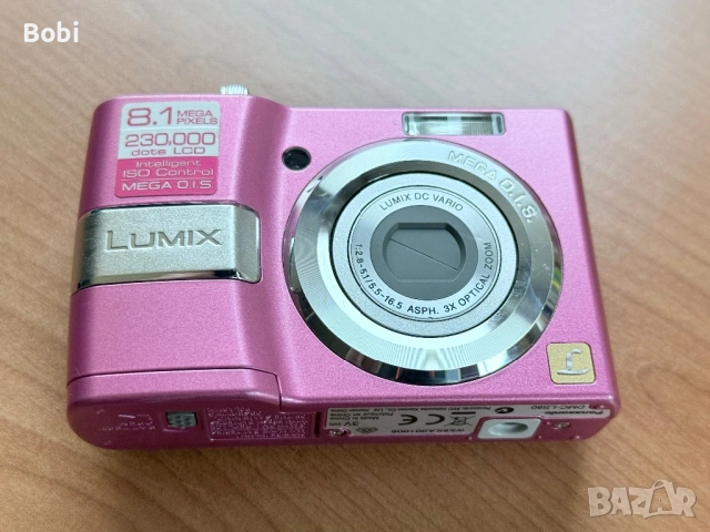 Розов Panasonic Lumix DMC-LS80 , снимка 4 - Фотоапарати - 53845363