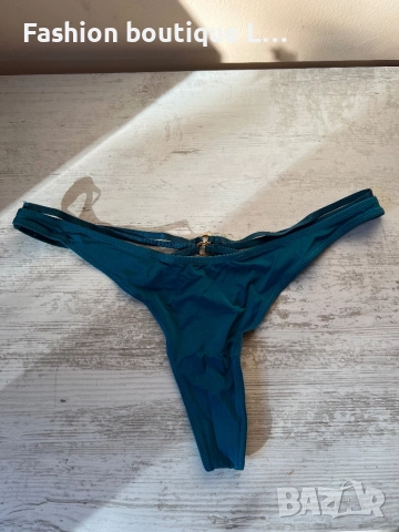 Тюркоазени прашки с ленти и златни детайли и блестящо висящо камъче отзад М размер 💙🩵