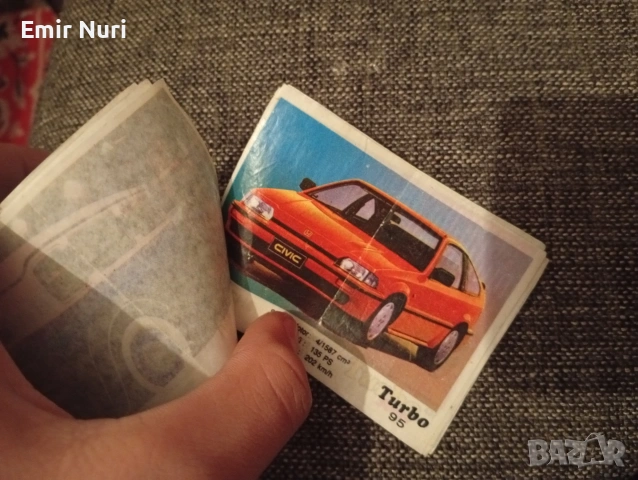 Здравейте продавам ретро стикери с коли от дъвки турбо от 1989 , снимка 6 - Антикварни и старинни предмети - 53597886