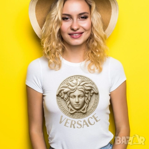 Versace/Версаче мъжки, дамски, детски, бяло, черно щампа, памучна тениска, снимка 3 - Блузи - 54088298