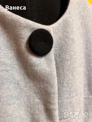 Ръчно шит дамски шлифер / палто в сиво и черно, снимка 3 - Палта, манта - 52597716