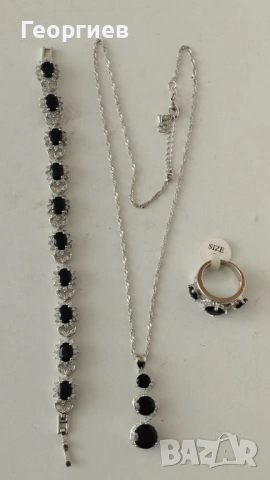 Бижутерия с Мурано стъкло,колиета,медальони с камък,перли