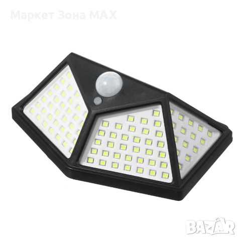 100 LED 4бр Соларни Лампи Водоустойчиви IP65 PIR Сензор за Слънчеви Лампи за Градина - Бяла Светлина, снимка 9 - Соларни лампи - 53483280