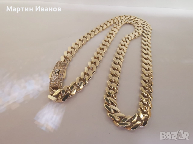 Златен синджир Монако панцер , снимка 4 - Колиета, медальони, синджири - 52497611