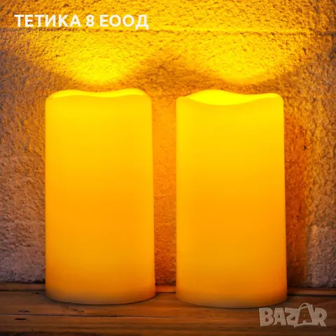 Големи соларни свещи, Комплект от 2 броя, снимка 1