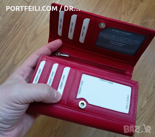  Дамско RFID портмоне от козя кожа, с мотив Мандала, Friedrich Germany , снимка 7 - Портфейли, портмонета - 53616470