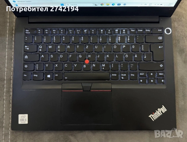 Лаптоп Lenovo ThinkPad E14, 14", Intel® Core™ i5-10210U, RAM 4GB, SSD 256GB, снимка 3 - Лаптопи за работа - 53876713