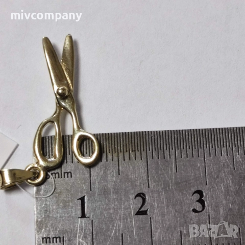 Златна висулка"ножица" 1.54гр.Ново!!!, снимка 2 - Колиета, медальони, синджири - 52827513