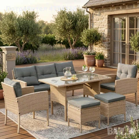 Комплект градински мебели от техноратан - перфектен кът за релакс