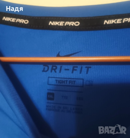 Оригинална мъжка тениска с дълъг ръкав Nike Pro Top LS Tight, снимка 5 - Блузи - 51952122