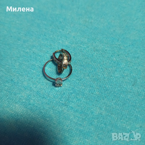 Обеци и пръстен , снимка 3 - Бижутерийни комплекти - 52471245