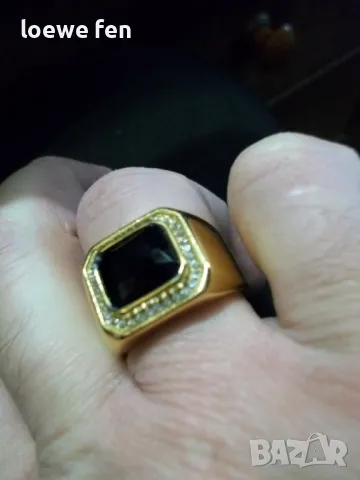 Мъжки пръстен благородна стомана позлатен златен цвят !, снимка 13 - Пръстени - 50275315