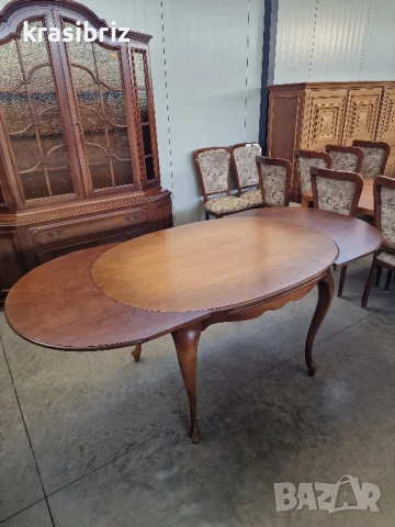 Масивна Барокова Разтегателна Маса-внос от Германия!, снимка 4 - Маси - 51243644