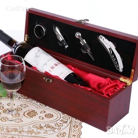 Луксозна дървена кутия за вино с аксесоари, снимка 7 - Други - 46311995