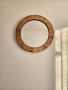 Кръгло огледало с дървена рамка тип Рустик, снимка 4