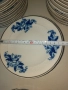 Сервиз от порцеланови чиний с кобалтови рисунки и платинен кант, снимка 8