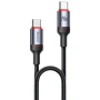 YESIDO PD плетен кабел / Type-C - Type-C 240W, 2m / CA186 / Черен / Баркод : 2404170, снимка 1