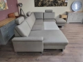 ПРОМОЦИЯ!!!Бежов П-образен ъглов диван от плат Sambia с функция сън, снимка 9