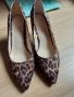 Дамски официални обувки с леопардов принт номер 40, снимка 1 - Дамски обувки на ток - 45491765
