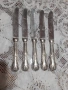 Стари антикварни посребрени прибори ножове 5 бр. маркирани, снимка 1