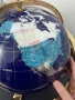 Настолен глобус от полускъпоценни минерали №7670, снимка 8