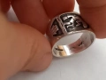 Четири броя мъжки сребърни пръстена, снимка 4