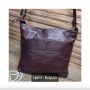Стилна дамска чанта от естествена к. с дълга дръжка за рамо 28/28см, снимка 1 - Чанти - 45080236
