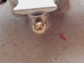 Кръст злато-сребро с инкрустирани рубини и циркони, снимка 3