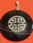 МЕДАЛЬОН с КИТАЙСКИЯ СИМВОЛ за ДЪЛГОЛЕТИЕ ВЪРХУ ОВАЛЕН ЧЕРЕН ОНИКС 52158, снимка 5