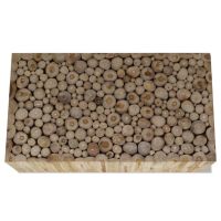 Маса за кафе, натурална тикова дървесина, 90x50x35 см , снимка 3 - Маси - 45527919