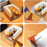 3D арт настолен календар  2024 Memo Pad с LED светлини, Оранжева магическа алея, снимка 4 - Декорация за дома - 45639622