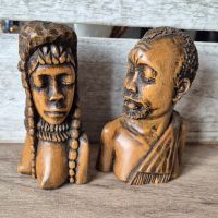 Двойка африкански фигури, дърво, снимка 4 - Антикварни и старинни предмети - 45579501