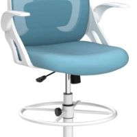Razzor 2203-Z Стол за рисуване Висок ергономичен работен стол с регулируема лумбална опора, снимка 7 - Столове - 46144757