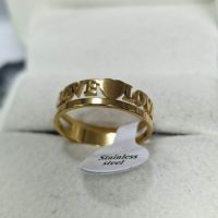 пръстени от медицинска стомана с 18к златно покритие , снимка 9 - Пръстени - 45398238