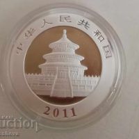 1 oz Сребро Китайска Панда 2011 с кутия и сертификат, снимка 2 - Нумизматика и бонистика - 45209051