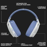 Безжични слушалки Logitech G435 Lightspeed, геймърски слушалки с микрофон, снимка 2 - Bluetooth слушалки - 45592793