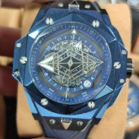 Мъжки луксозен часовник Hublot Sang Bleu 2, снимка 1 - Мъжки - 45539981