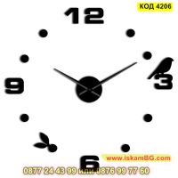 3Д стенен часовник с лепящи се цифри - модел 4206 - КОД 4206, снимка 4 - Други стоки за дома - 45077870