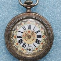 Сребърен джобен часовник, снимка 15 - Антикварни и старинни предмети - 45384160