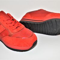 Дамски маратонки на платформа в червено 308-11, снимка 2 - Маратонки - 45623770