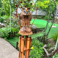 Вятърен звънец от дърво Бухал, снимка 5 - Градински мебели, декорация  - 45556654