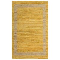vidaXL Ръчно тъкан килим от юта, жълт, 120x180 см(SKU:133732, снимка 1 - Килими - 46023506