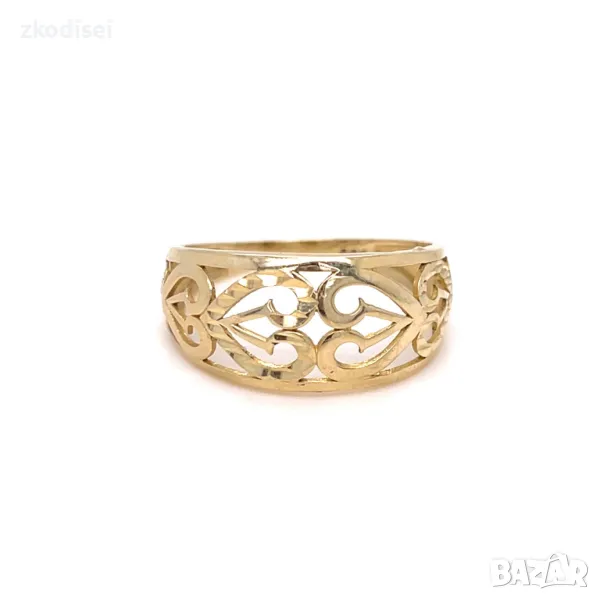 Златен дамски пръстен 2,13гр. размер:58 14кр. проба:585 модел:31103-6, снимка 1